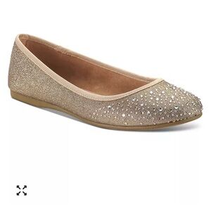 Style & Co. Macy’s Angelynn Gold Sparkle Flats, Women’s Size 7.5